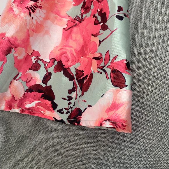 Jodi Kristopher Formal Elegant Floral Skirt Pleated Flared Puffy Skirt Pink 9 - Picture 8 of 13